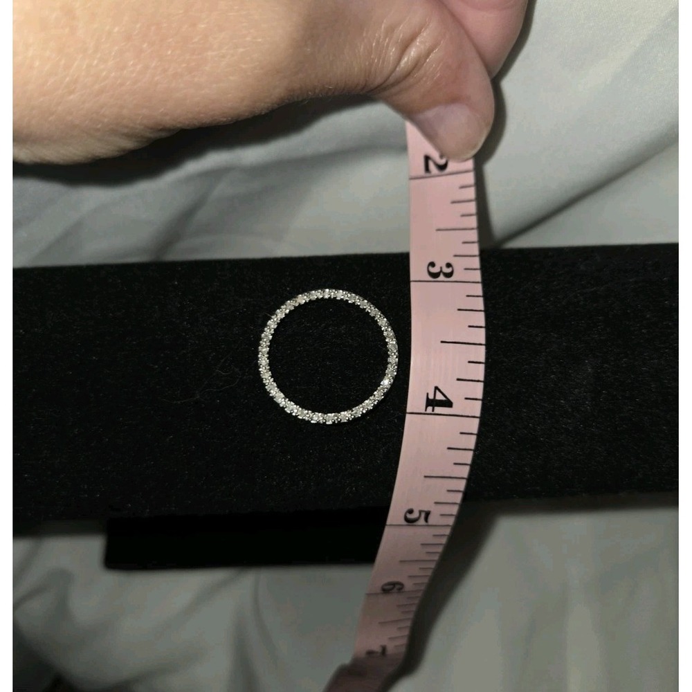 10K White Gold and Diamond Circle Of Life Pendant. 0.5 Diamond - Picture 4 of 6